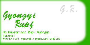 gyongyi rupf business card